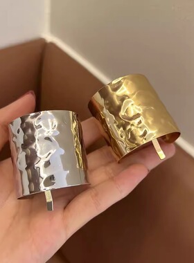 时尚金属风发钩凹凸质感马尾勾插钩百搭金银色冷淡风厂家直销