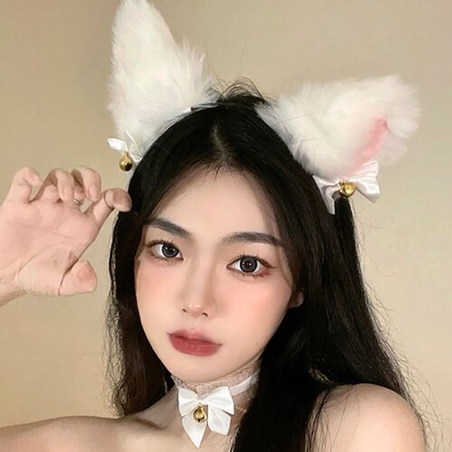 猫咪猫耳朵发箍狐狸头箍头饰女发夹发卡万圣节圣诞节装饰发饰兽