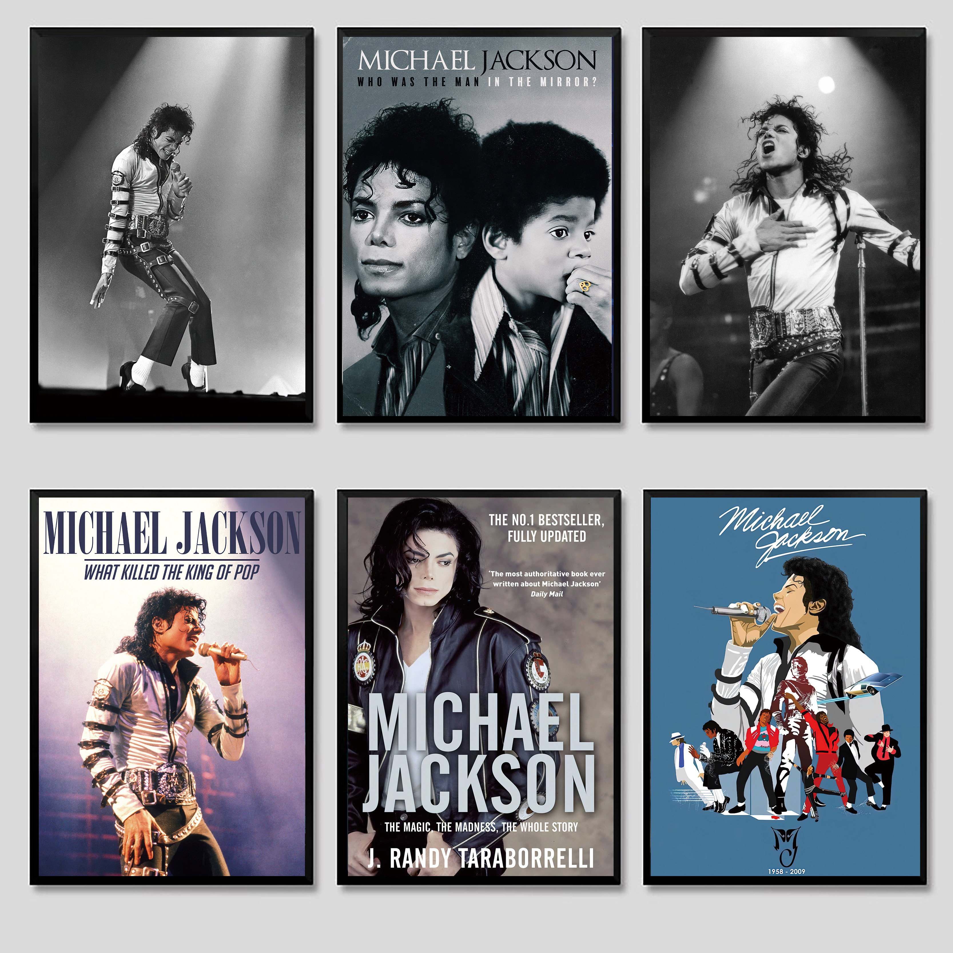 迈克尔杰克逊周边装饰画酒吧挂画琴行音乐墙壁画欧美摇滚复古海报