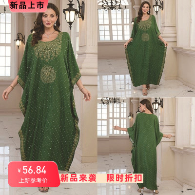 2025新款欧美人棉绣花沙滩罩衫长袍式刺绣度假连衣裙女比基尼外