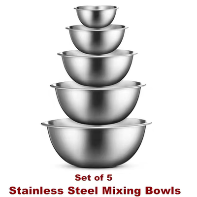 SSMetal Mixing Bowls Nesting Cooking Baking Prepping Kitchen