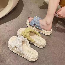 沙滩拖鞋女款可下水海边度假三亚旅游凉鞋小众高级感夏天厚底外出
