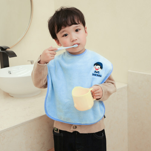 儿童宝宝洗漱巾刷牙防水围嘴