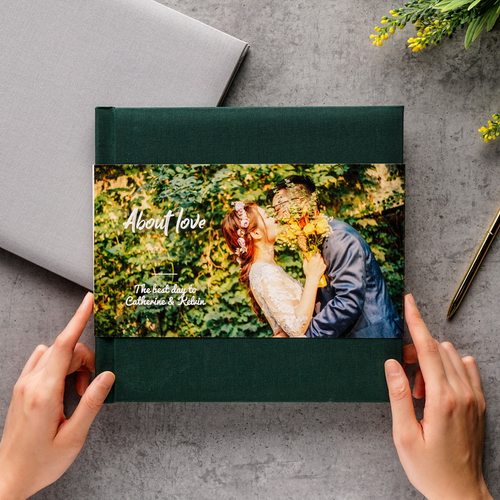 定制布艺diy洗照片做成相册本