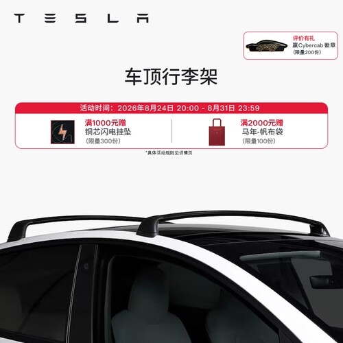 Tesla特斯拉车顶行李架简单易用