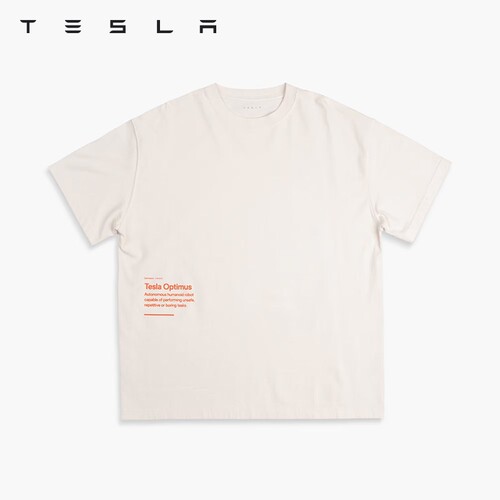 特斯拉（Tesla）官方 男士Tesla Optimus Botsplained T恤