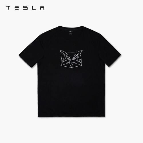 特斯拉（Tesla）官方 Tesla Life 猫头鹰 短袖T恤柔软舒适