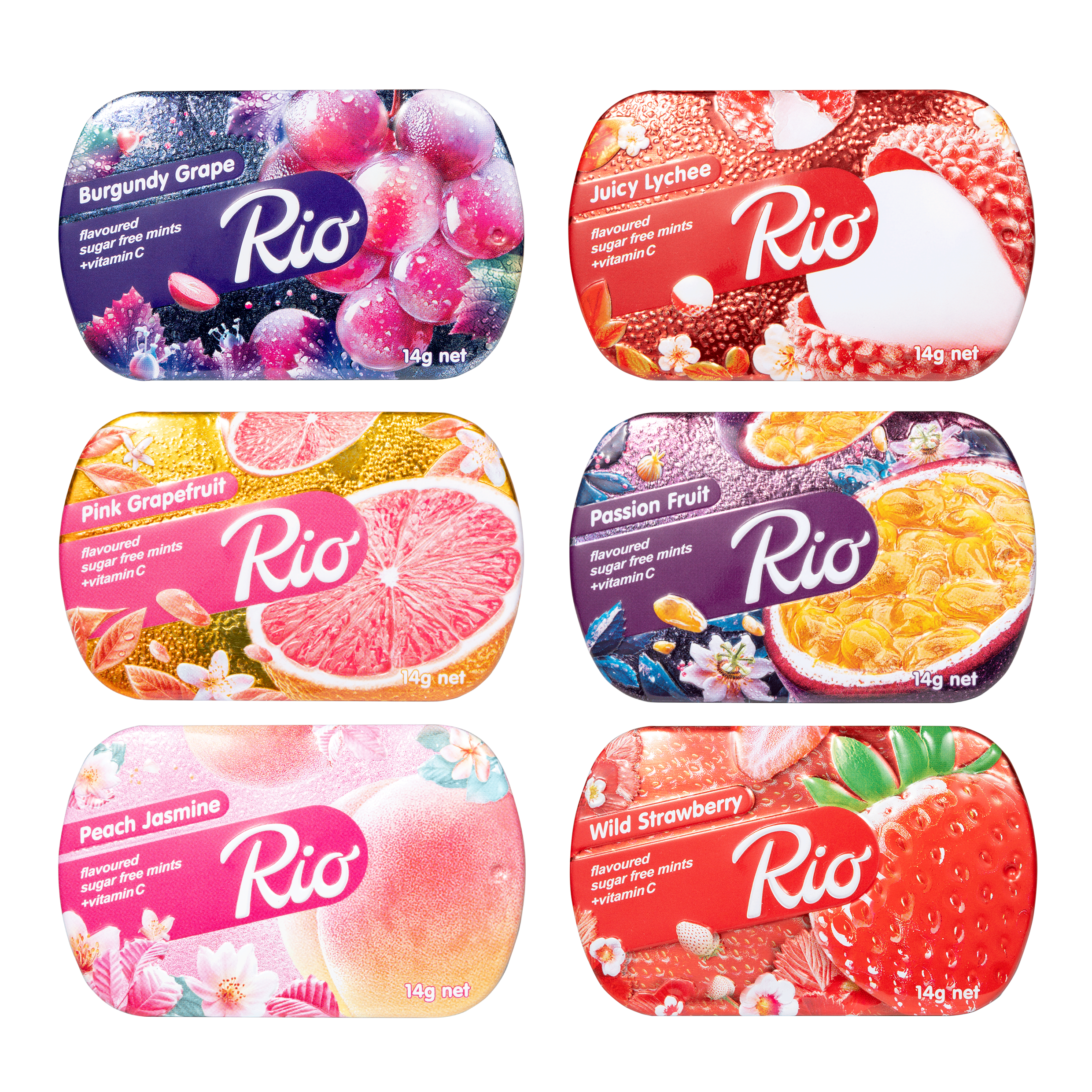 【4盒】Rio水果无糖薄荷糖清新口气口香糖果木糖醇铁盒接吻清口糖