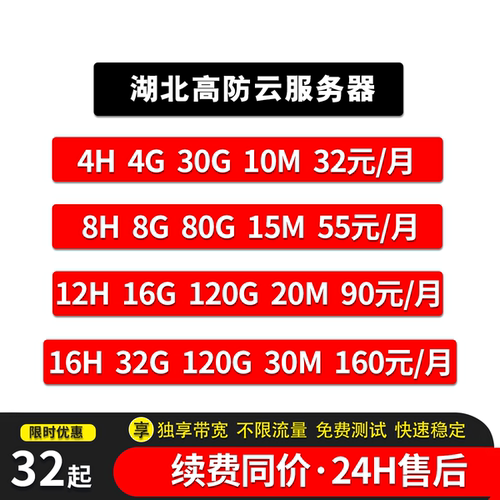 服务器租用云主机独享带宽高防云