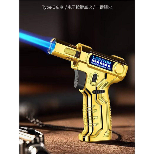 气电混合直冲大火焰喷枪打火机充电打火户外便携个性创意送礼品潮