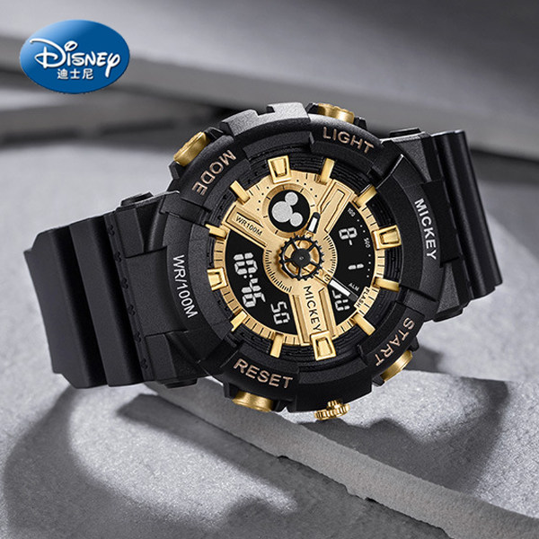 迪士尼儿童手表男童米奇夜光运动防水防摔男孩小学生青少年电子表
