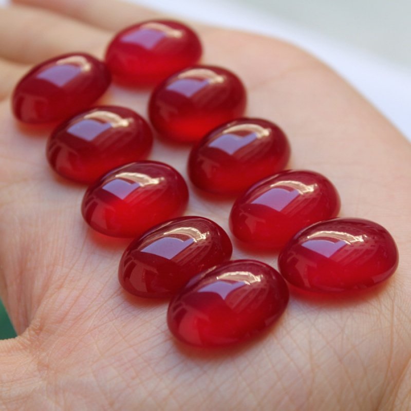 抖音新款天然a货红玉髓戒面 满绿祖母绿戒指裸石 高冰种通透玉器