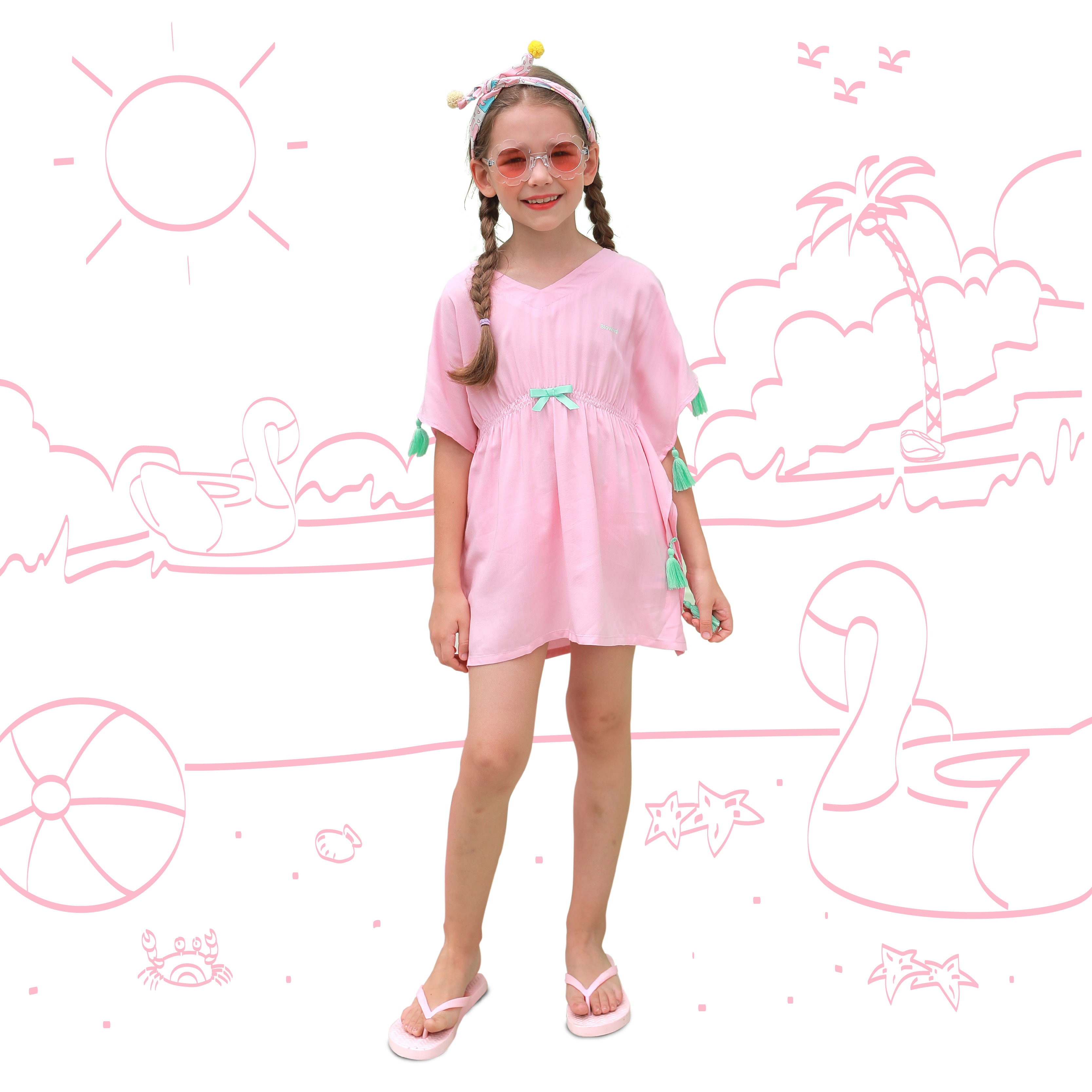 保暖连体速干防晒罩衫少女沙滩裙