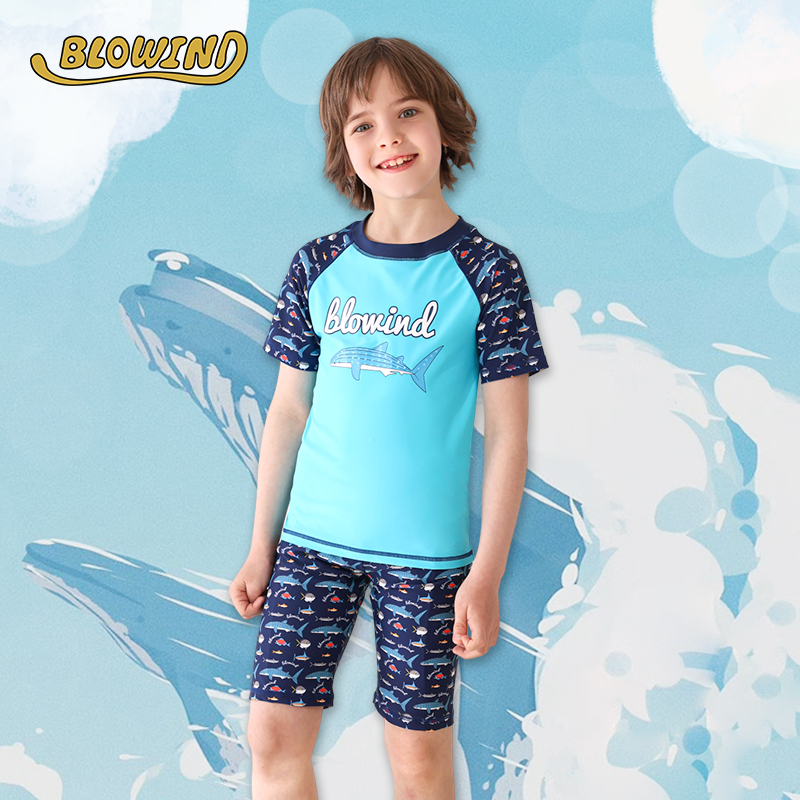 blowind男童泳衣短袖防晒UPF50+