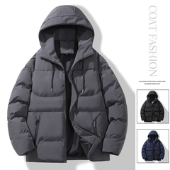 男连帽棉衣 Winter jacket cotton-padded hooded men s jackets