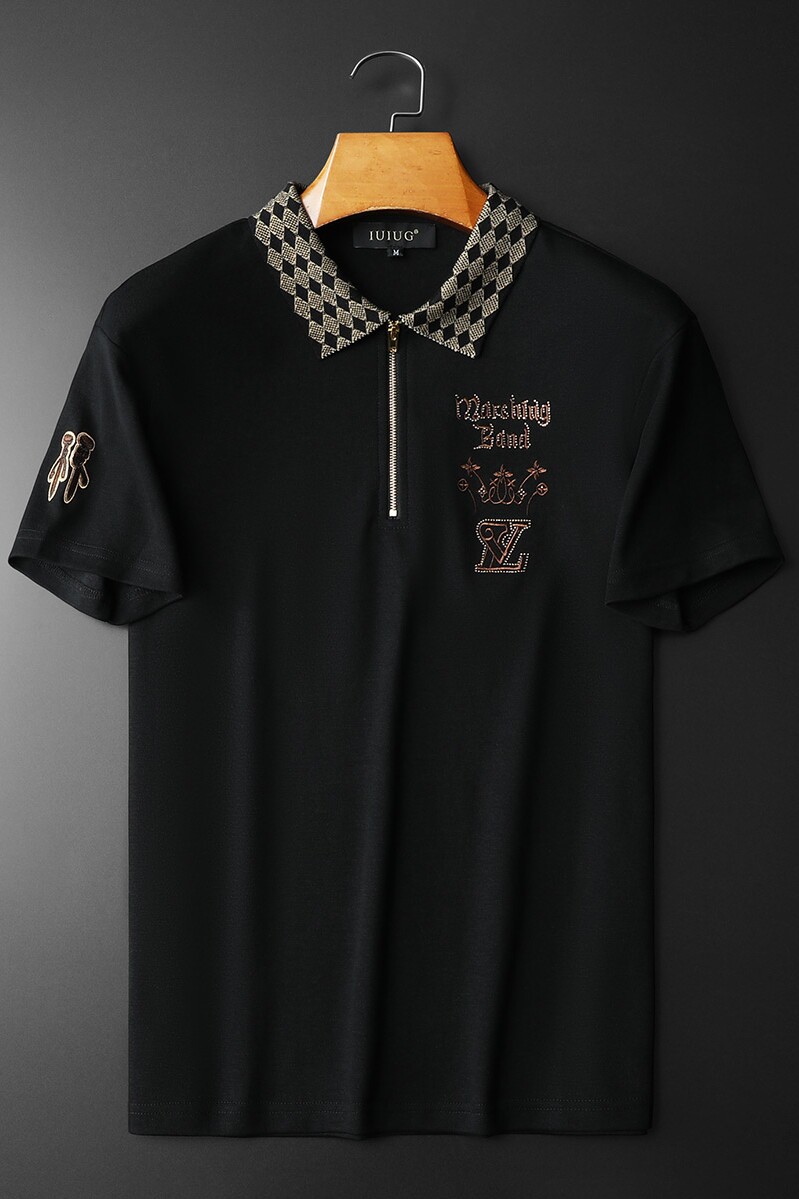 2024夏季欧货IUIUG欧货时尚潮流丝光棉短袖t恤男D320-87116-P80,男装T恤,电商D320(原D215)
