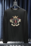 D215-21382-P852021秋季新款欧货刺绣丝光棉长袖T恤打底衫男，男装T恤，电商D320(原D215)