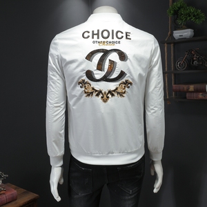 D215-27293-P145  2022秋冬新款轻奢重工刺绣外套夹克上衣男假模图片