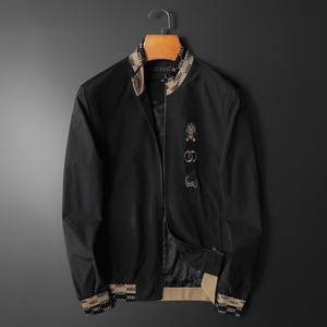 2022春装新款欧货轻奢潮流印花外套夹克男 平铺 D215-27252-P145图片