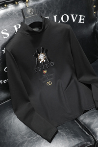D215-27449-P95 2021冬新款轻奢双面加绒高领卫衣打底衫沙发图片