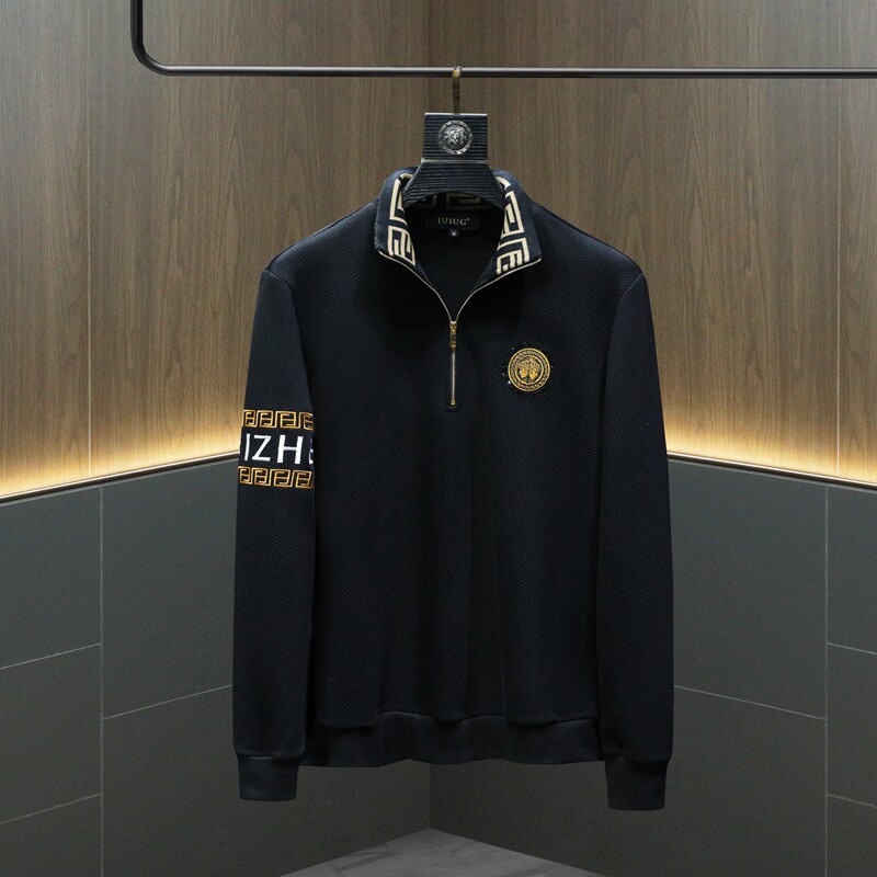 2023秋冬新款IUIUG精品斐勒棉拉链卫衣打底衫D320-87367-P135,男装卫衣,电商D320(原D215)