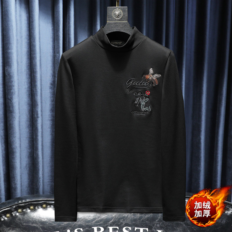 D215-27516-P95 2021冬新款轻奢双面加绒高领卫衣打底衫沙发图片