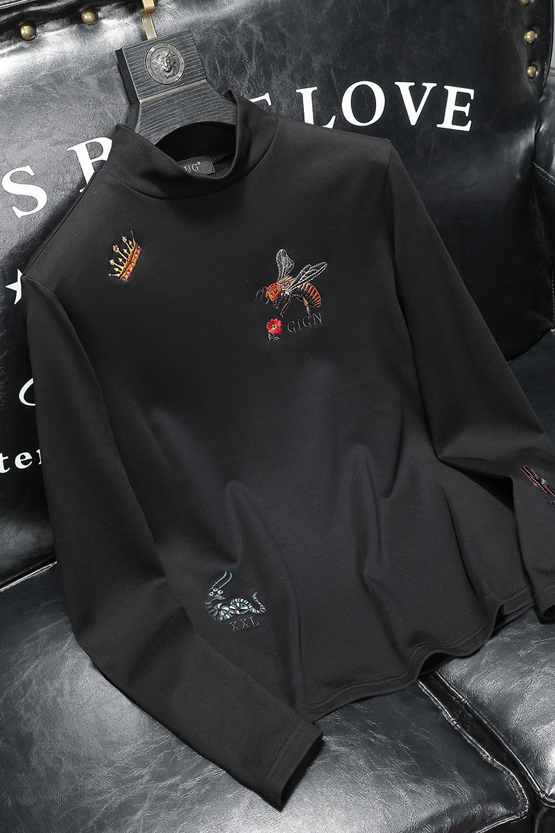 D215-27455-P952021冬新款轻奢双面加绒高领卫衣打底衫沙发,男装卫衣,电商D320(原D215)