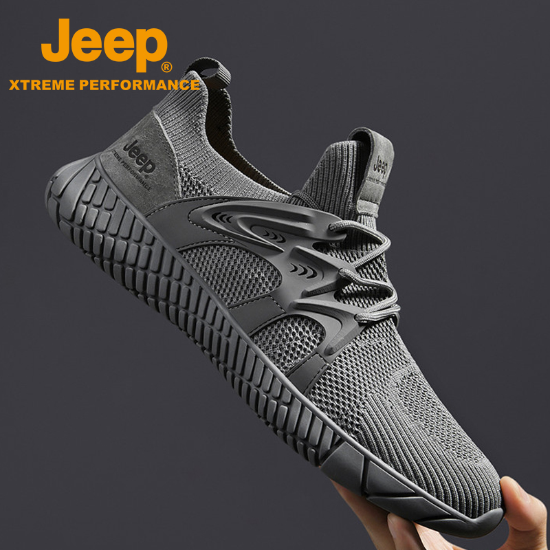 jeep男鞋四季款户外休闲网面鞋