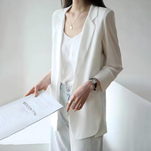 雪纺小西装 休闲白色高级感西服上衣防晒衣 薄款 外套女2025新款 夏季