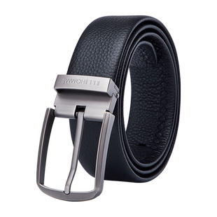 正品ELLE针扣皮带男真皮腰带2025新款牛皮男士商务休闲牛仔裤裤带