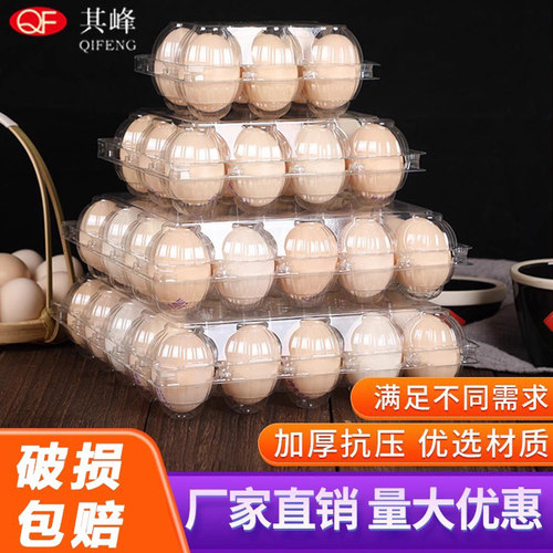 塑料鸡蛋托一次性透明土鸡蛋包装盒收纳盒多种规格厂家直销