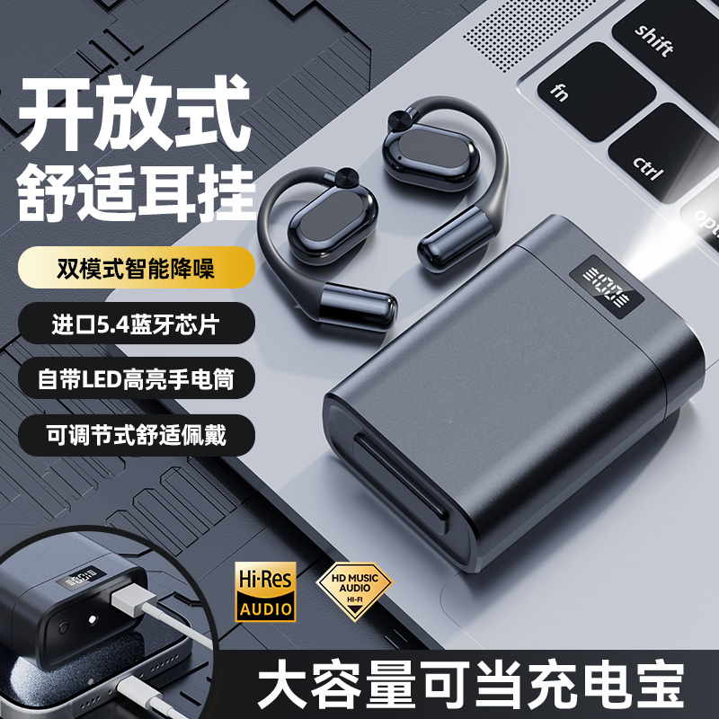 2025新型蓝牙耳机挂耳式无线超长续航大电量开放式久戴不痛运动