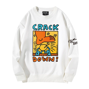 keith haring凯斯哈林联名周边圆领卫衣男女青少年潮流秋冬上衣服
