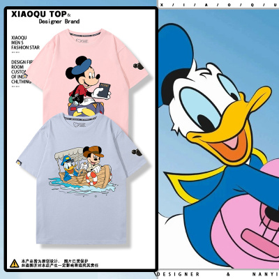 米奇米妮米老鼠黛丝唐老鸭周边短袖男女情侣夏季可爱休闲T恤衣服