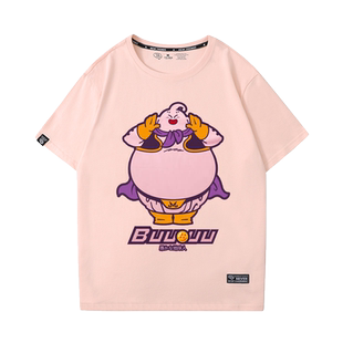 魔人布欧t恤联名动漫周边Majin Buu普乌弗利萨沙鲁纯棉短袖夏半袖