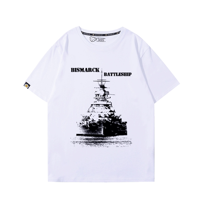 德国俾斯麦号战列舰Bismarck battleship短袖男女夏季宽松纯棉T恤
