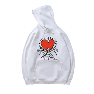 keith haring联名凯斯 哈林连帽卫衣男女潮ins秋冬季宽松百搭上衣