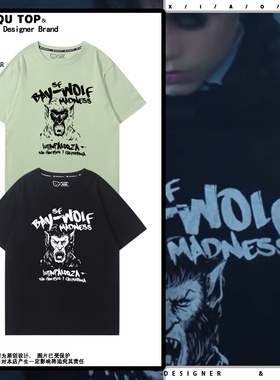 2025美剧星期三Wednesday小狼女礼物短袖男女夏季宽松百搭T恤潮流