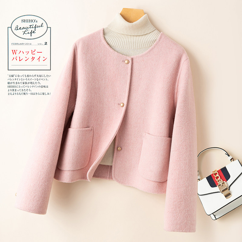 2024秋冬新款双面羊绒大衣女高级感小香风气质宽松韩版毛呢外套,女装/女士精品,毛呢外套,淘宝优惠券,粉丝福利购,淘宝优惠卷