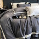 120支高精密全棉提花四件套床上用品被套床单被罩纯色灰色 2023款