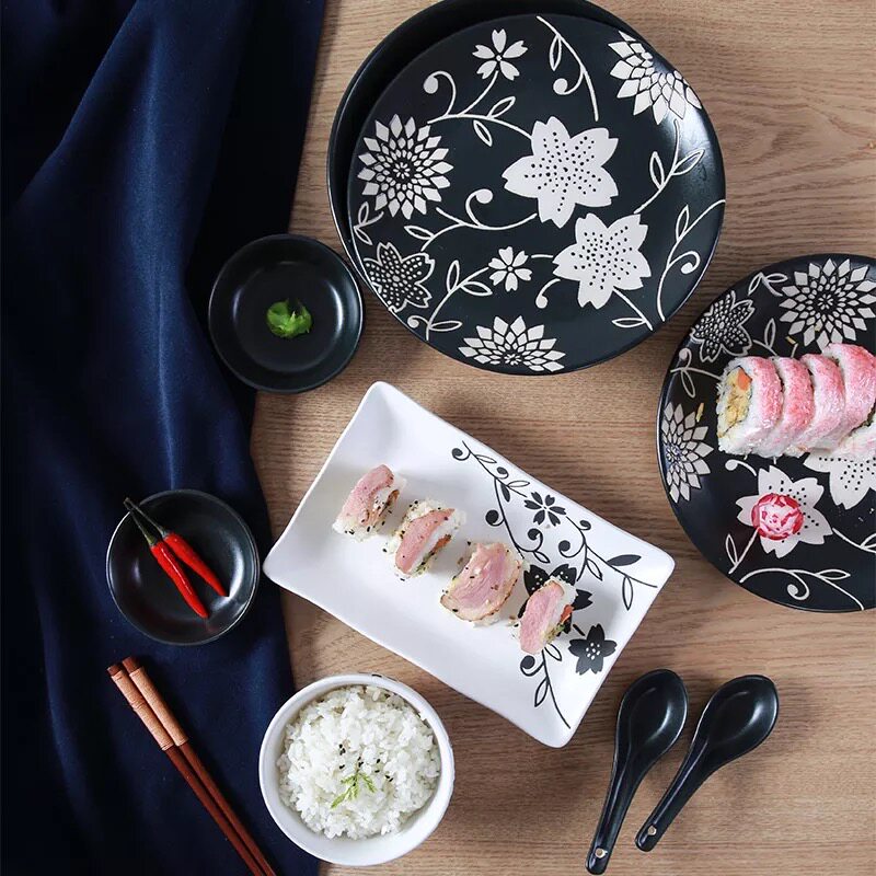 Yuquan Yewu Japanese tableware set Chinese ceramic plate
