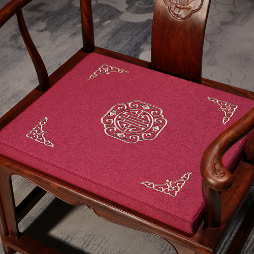 新中式座椅垫红木沙发太师乳胶