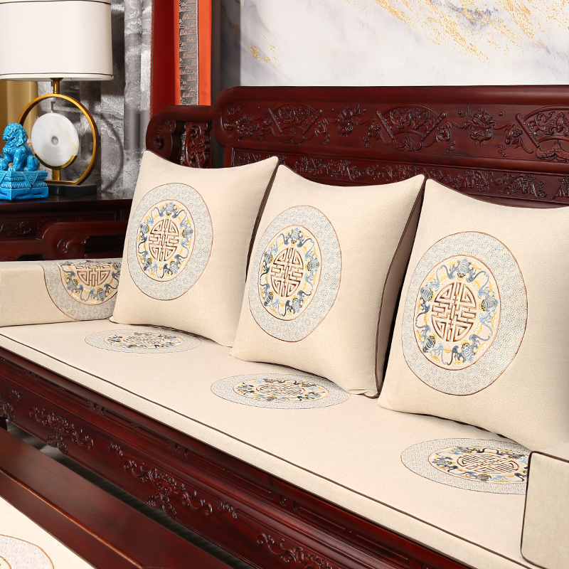 红木沙发坐垫新中式椅子沙发垫实木家具罗汉床垫飘窗乳胶海绵定做