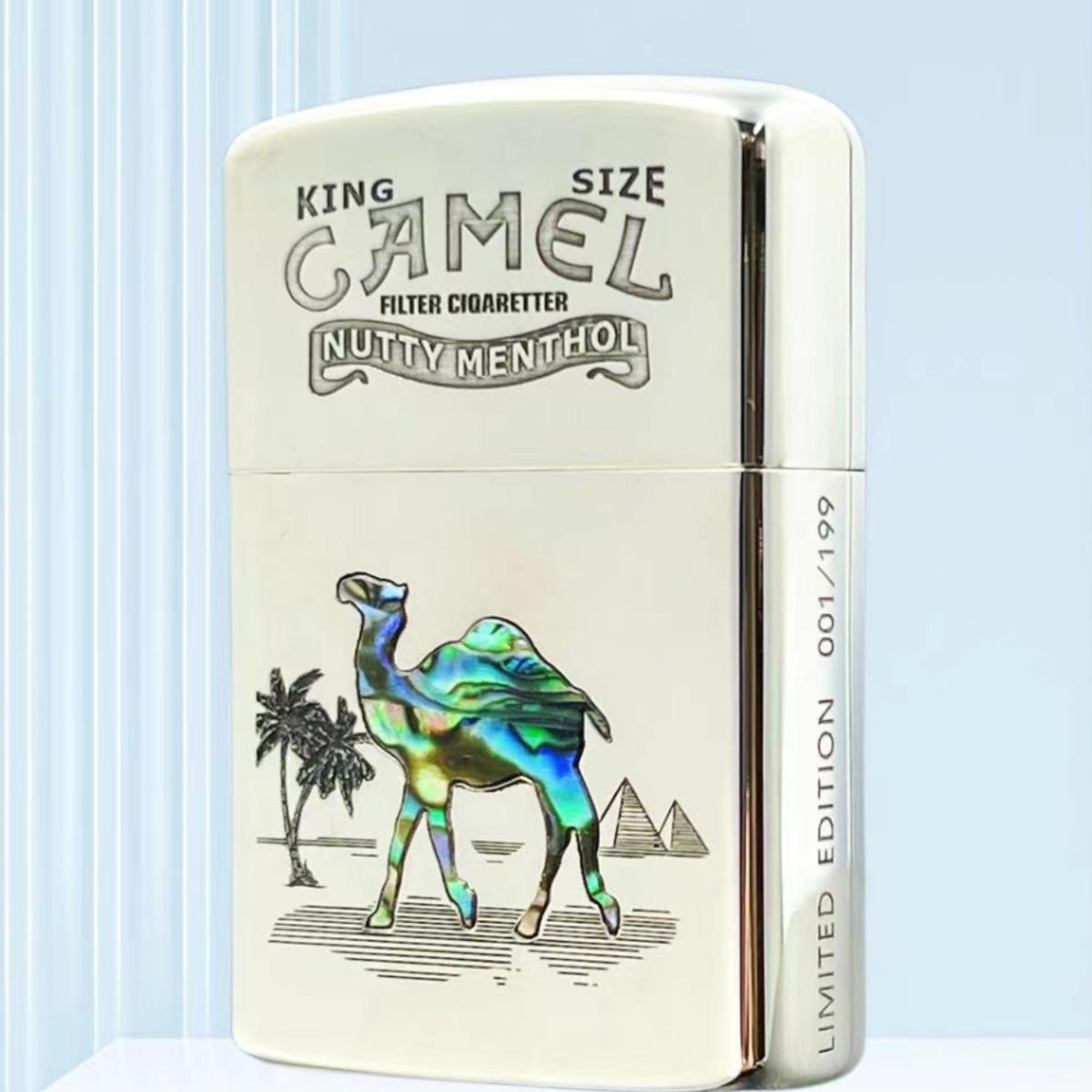 Quercia902s白铜盔甲煤油打火机双面激光精雕彩贝镶嵌