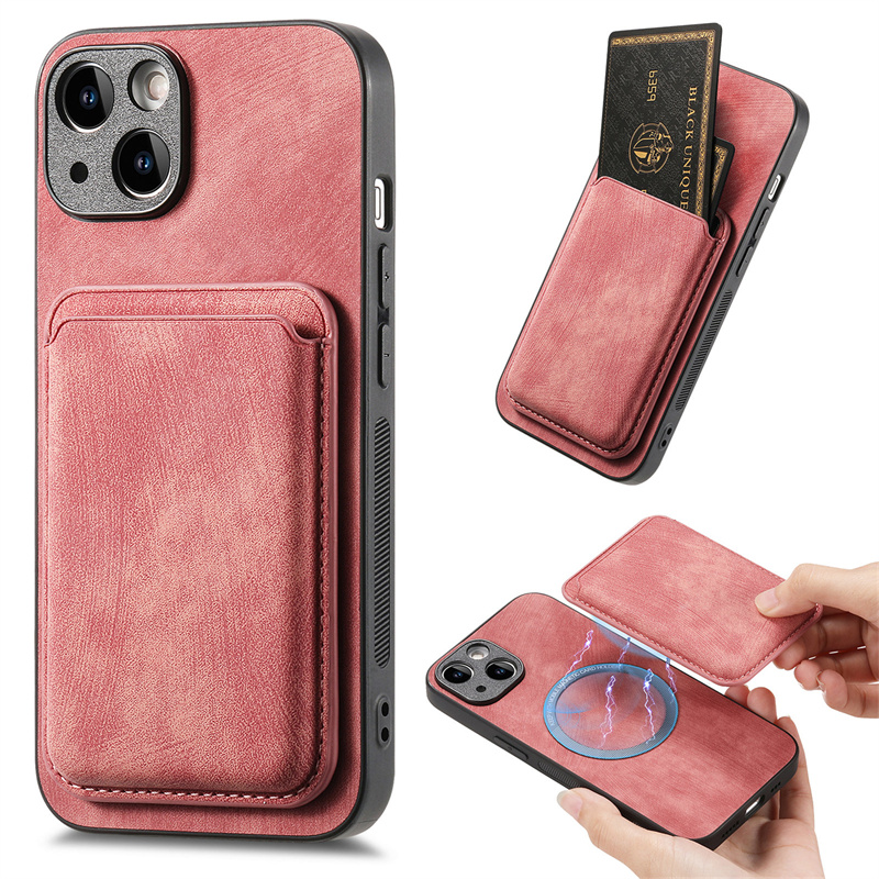 磁吸卡包适用vivo X100 Pro手机壳x90插卡Y78 Plus肤感S18 Pro复古iQOO 12 Pro保护套Z8x男S17女生V25简易s16