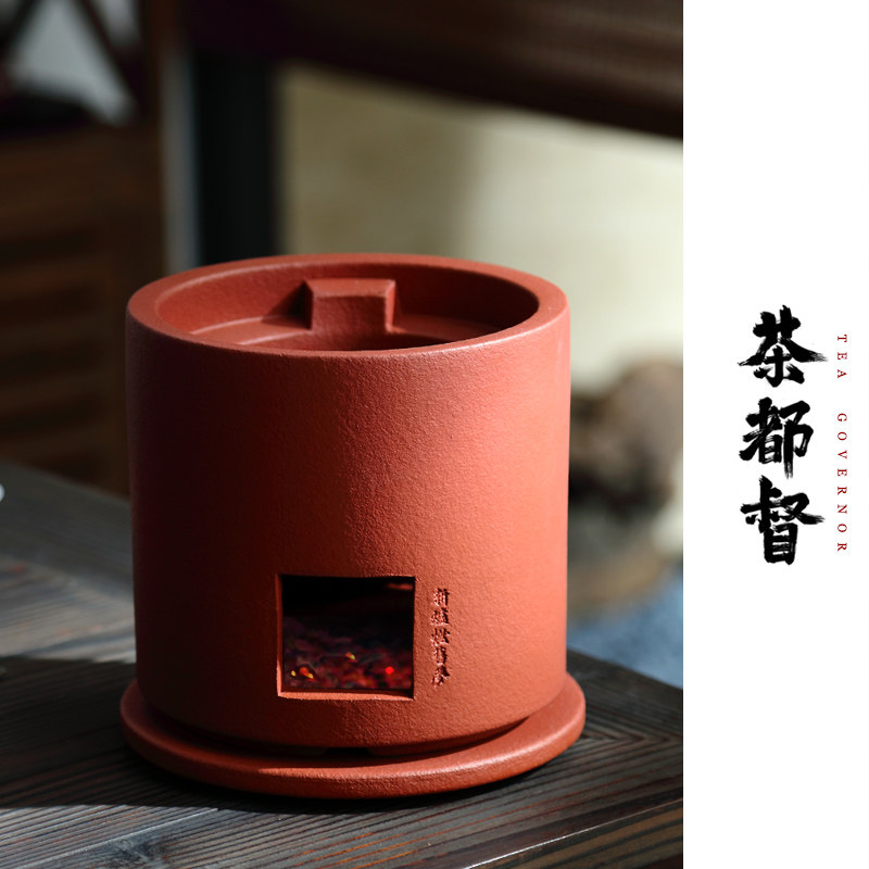 围炉煮茶双层纳炉潮州红泥小火炉炭炉煮水炉砂铫壶烧烤副榜炉碳炉