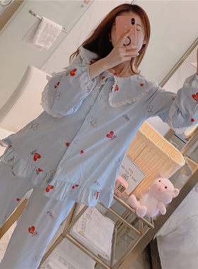 韩版学生公主风秋冬可外穿家居服