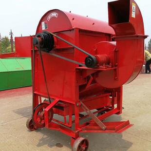 陇南地区稻麦谷子脱粒机75型双风机12马力柴油机7.5KW电机可带