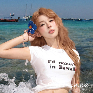 复古度假风蓝色扶桑花发夹海边旅游拍照发饰道具鸡蛋花侧边夹新品