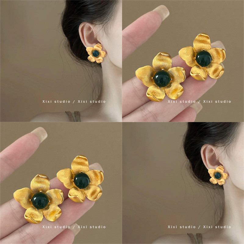冷桂乌龙！金属花朵耳环！超仙法式耳钉轻奢港风耳饰盘发器耳针女,家庭/个人清洁工具,盘发器,淘宝优惠券,粉丝福利购,淘宝优惠卷